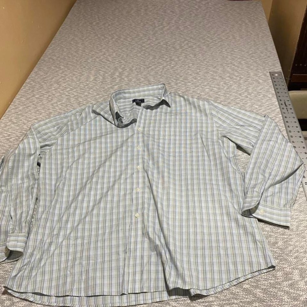 Dockers green plaid long sleeve button up shirt Size XXL (18-18.5). SKU-A463